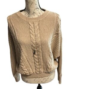 Tommy Hilfiger Tan Cable Knit Sweater